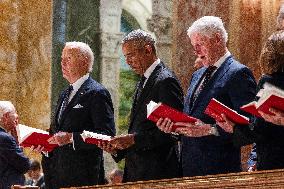 President Biden delivers eulogy for Ethel Kennedy in DC