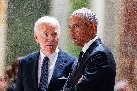 President Biden delivers eulogy for Ethel Kennedy in DC