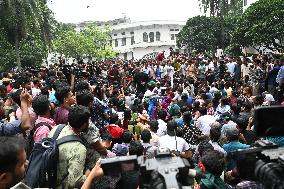 Students Demonstrate In Dhaka