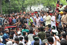 Students Demonstrate In Dhaka