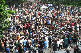 Students Demonstrate In Dhaka