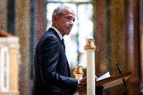 President Biden delivers eulogy for Ethel Kennedy in DC