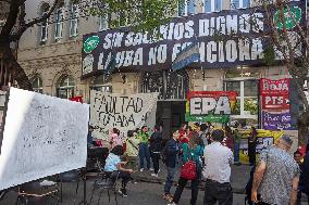 Toma De La Facultad De Psicologia UBA, Ciudad Autonoma De Buenos Aires, Argentina.