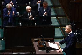 Polish President Speech In The Parliament