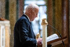 President Biden delivers eulogy for Ethel Kennedy in DC