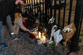 Rally In Tribute To The Killed Cyclist - Paris