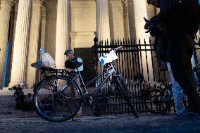 Rally In Tribute To The Killed Cyclist - Paris