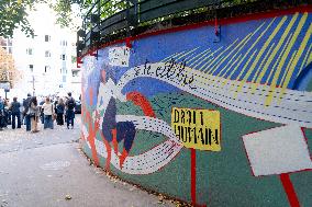 Inauguration Of The Human Rights Wall - Paris