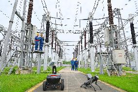 Robot Dog Inspection 500 kV Substation in Chuzhou