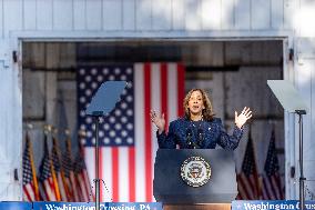 Vice President Kamala Harris Campaigns In Bucks County