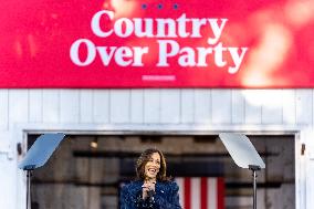 Vice President Kamala Harris Campaigns In Bucks County