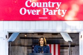 Vice President Kamala Harris Campaigns In Bucks County