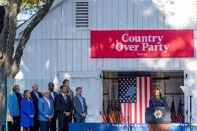 Vice President Kamala Harris Campaigns In Bucks County