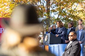 Vice President Kamala Harris Campaigns In Bucks County