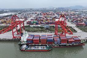 Longtan Port area of Nanjing Port