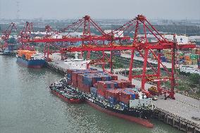 Longtan Port area of Nanjing Port