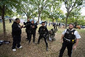 Indian Tribe Camp On The National Mall In Washington DC  One Protesters Was Arrested  For Assault On A Office .