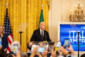 President Joe Biden  And The First Lady Jill Biden  Will Deliver Remarks At An Italian American