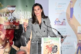 Queen Letizia During Mental Health World Day - Madrid