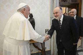 Pope Francis Meets Former Israeli And Palestinian Ministers - Vatican