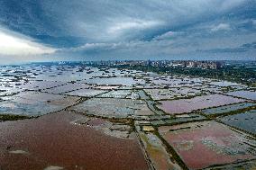 Colorful Salt Lake in Yuncheng