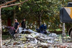 Aftermath of Russian attacks in Vylkove