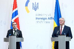 Joint news conference of Ukrainian and Norwegian FMs in Kyiv