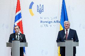 Joint news conference of Ukrainian and Norwegian FMs in Kyiv