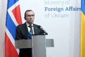 Joint news conference of Ukrainian and Norwegian FMs in Kyiv