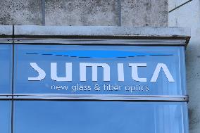 Sumida Optical Glass signboard and logo