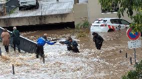 Flooding Following Heavy Rain - Annonay