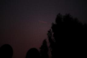 Comet (Tsuchinshan - ATLAS)  Appears In The Sky Shortly After Sunset In Egypt