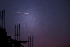 Comet (Tsuchinshan - ATLAS)  Appears In The Sky Shortly After Sunset In Egypt