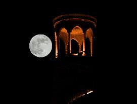 Super Moon Rise Over Doha City