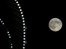 Super Moon Rise Over Doha City