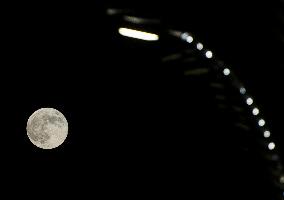 Super Moon Rise Over Doha City