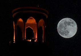 Super Moon Rise Over Doha City