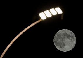 Super Moon Rise Over Doha City