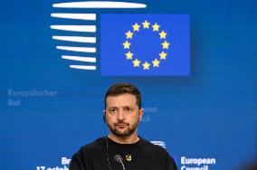 European Council Summit Brussels - Volodymyr Zelensky Press Conference Peace Plan