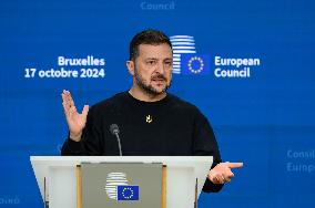 European Council Summit Brussels - Volodymyr Zelensky Press Conference Peace Plan