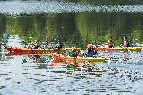 Kayaking in Cassubia, Poland