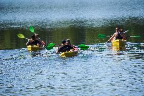 Kayaking in Cassubia, Poland