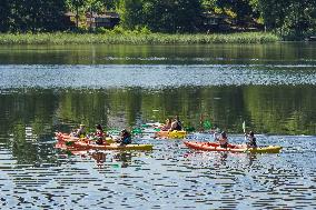 Kayaking in Cassubia, Poland