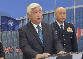 Japan defense chief at NATO headquarters