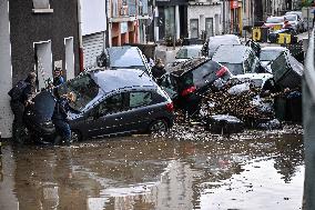 Aftermath Massive Floodings Rive De Gier