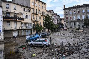 Aftermath Massive Floodings Rive De Gier