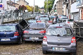 Aftermath Massive Floodings Rive De Gier