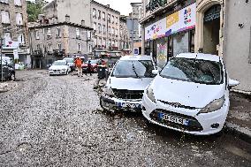 Aftermath Massive Floodings Rive De Gier