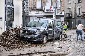 Aftermath Massive Floodings Rive De Gier