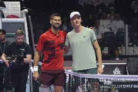 Novak Djokovic And Jannik Sinner At Six Kings Slam Exhibition Tennis Tournament - Riyadh